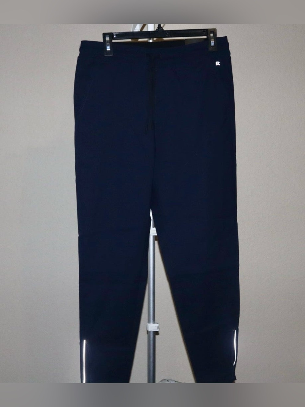 Kenneth Cole Men's Navy Reflective Trim Jogger Sweatpants
